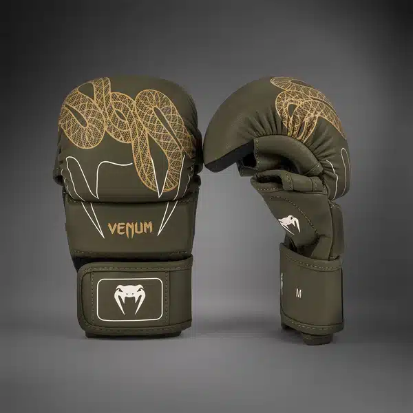 כפפות ספארינג MMA ונום Venum Serpenti חאקי ברונזה ושנהב
