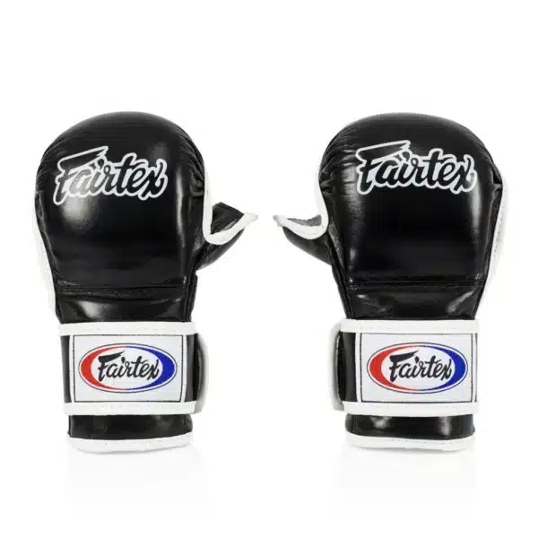 כפפות MMA ספארינג פיירטקס Fairtex FGV15 מעור אמיתי עם סגירה כפולה לפרק כף היד