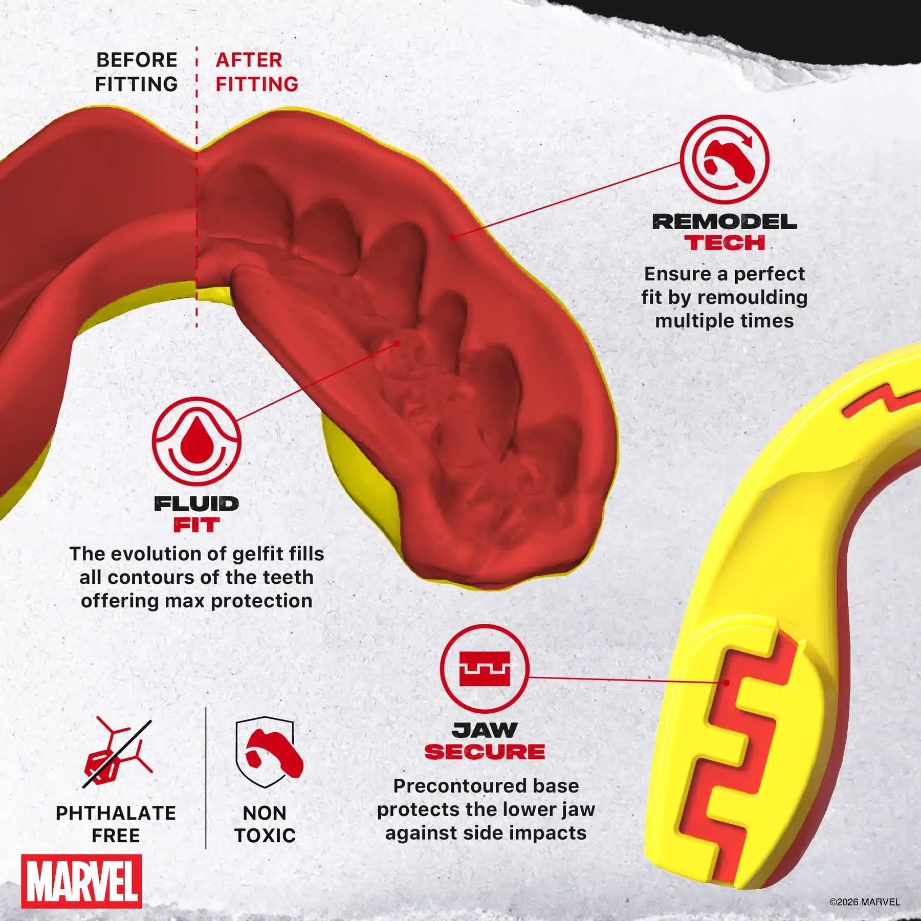 מגן שיניים SafeJawz Marvel X Men לוגו