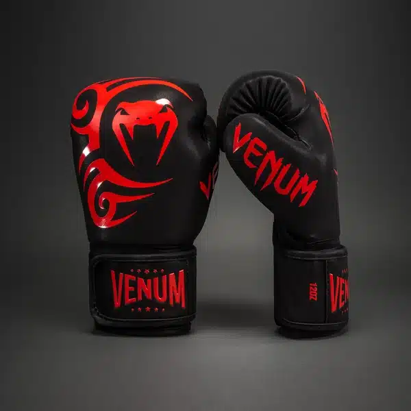 כפפות איגרוף Venum Mike Tyson Replica Impact שחור אדום