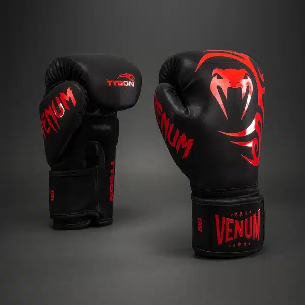 כפפות איגרוף Venum Mike Tyson Replica Impact שחור אדום