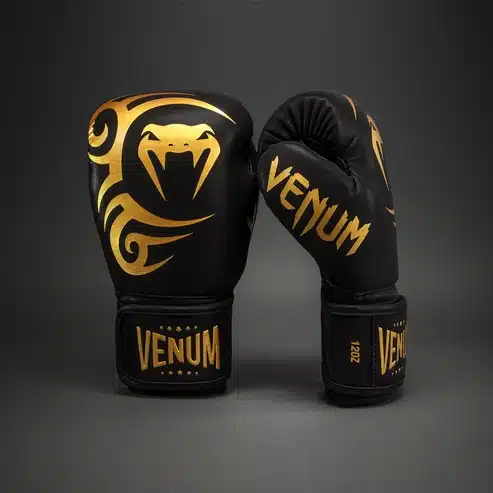 כפפות איגרוף Venum Mike Tyson Replica Impact שחור וזהב
